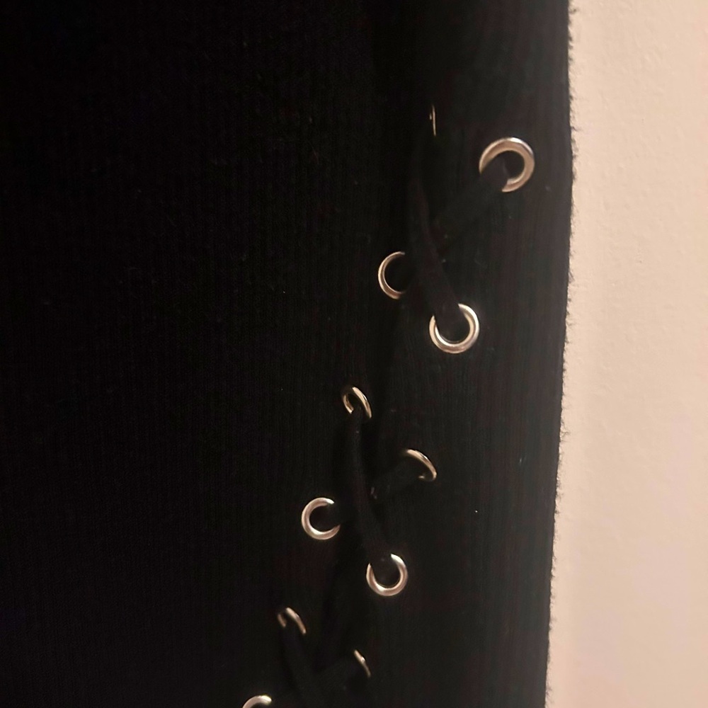 Black knit bodycon dress